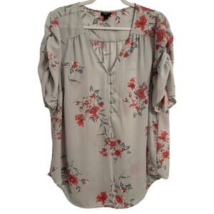 Torrid Women's 2X Cottagecore Floral Short Sleeve V Neck Blouse Romantic Bloom
